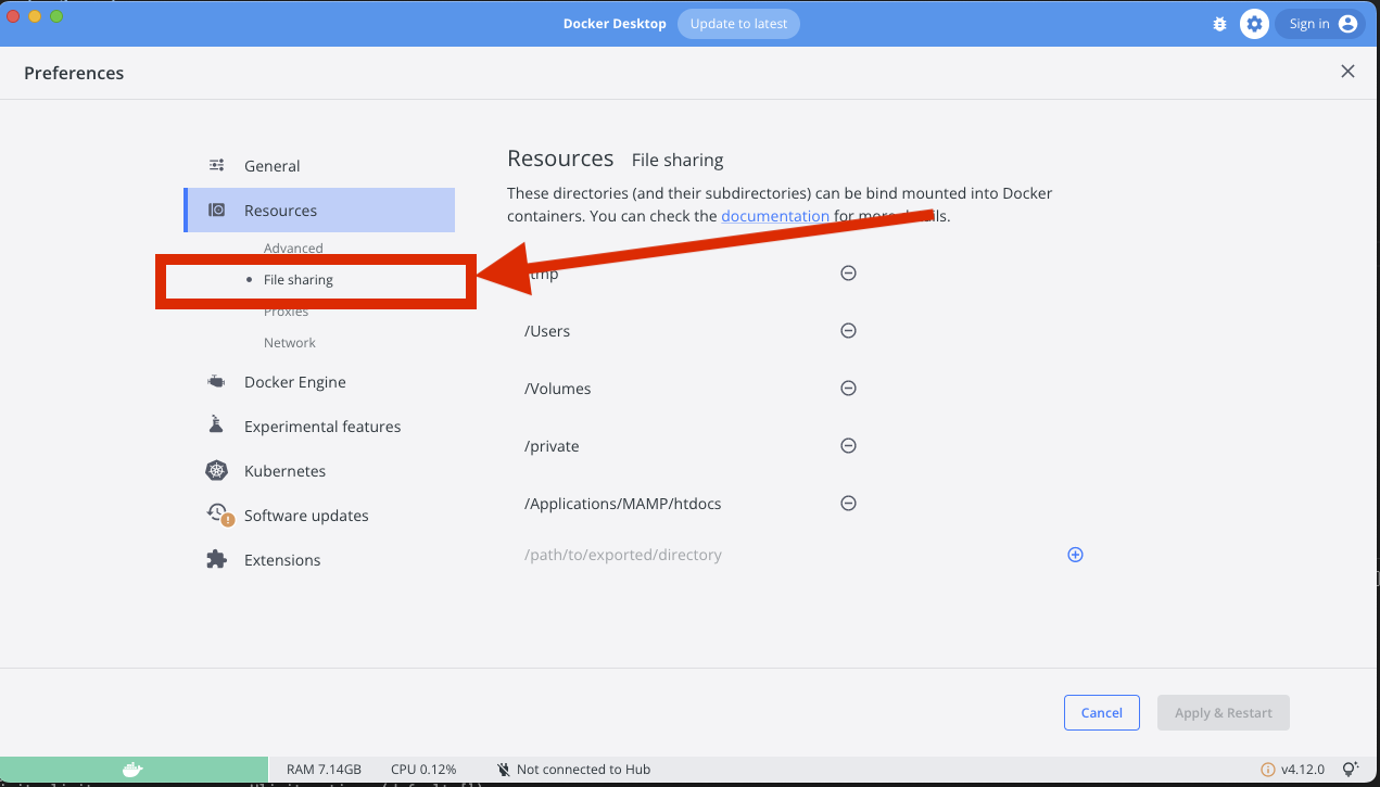 file sharing docker desktop settings